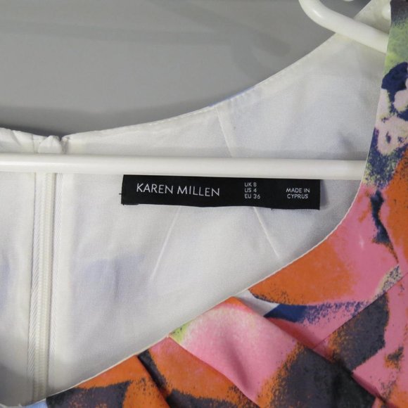 KAREN MILLEN - FLOWER PENCIL DRESS - SIZE 6 - NEW CONDITION - Picture 4 of 7